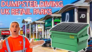 I WENT DUMPSTER DIVING AT UK RETAIL PARKS LETS SEE WHAT WE CAN FIND.