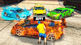 Jeffy Steals ELEMENTAL SUPERCARS in GTA 5!