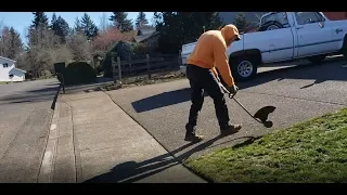 Echo GT-225 Gas Line Trimmer Installed Speed Feed Head and Demonstration