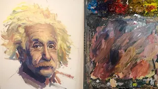 Oil Painting Portrait Study alla prima | Bold color portrait