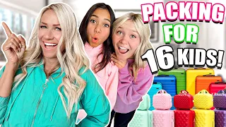 PACKiNG FOR 16 KiDS!! | 7 HR. ROAD TRiP 🚙