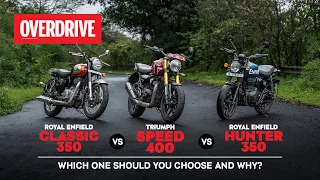 Triumph Speed 400 vs RE Classic & Hunter 350 - which one should you choose and why? | OVERDRIVE