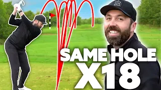 Playing the same golf hole 18 times in a row!