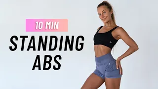 10 MIN STANDING ABS Workout for Ab Lines, Small Waist & Flat Belly