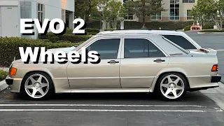 Mercedes 190E 2.3-16 gets EVO 2 Wheels