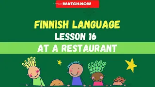 At a Restaurant |  Finnish conversation | Finnish language lesson for beginners | Finnish 2023