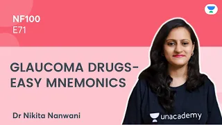 NF100 E71- Glaucoma drugs-  Easy mnemonics  | Dr. Nikita Nanwani