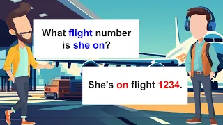 Practice English Speaking Skills Level 1 (At The Airport Conversation) English Conversation Practice