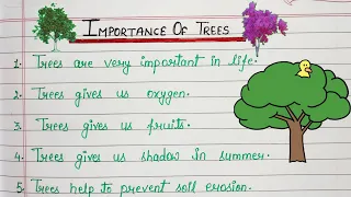 Essay an importance of trees for students | Benefits of trees essay | 10 lines on trees for student