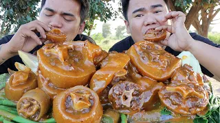 OUTDOOR COOKING | OX TAIL KARE KARE MUKBANG (HD)