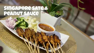 Singapore Sate (Satay) & Peanut Sauce - No charcoal used !