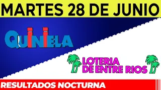 Resultados Quinielas nocturnas de Córdoba y Entre Ríos, Martes 28 de Junio