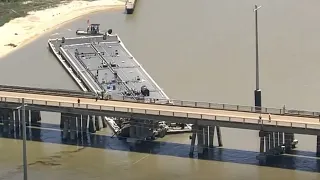 Texas bridge crash Today: Barge Incident on Pelican Island Bridge Leads to Oil Spill, Road Closure