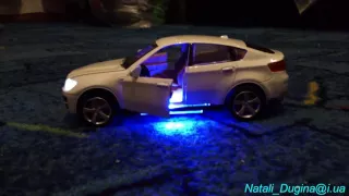 Машинка – моделька металл 1:32 BMW X6 свет, звук, неон.подсветка