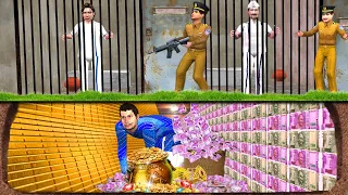 Thief Jail Escape Underground Money Gold Tunnel Hindi Stories Hindi Kahaniya Comedy Video Collection