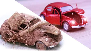 Recuperação de um Volkswagen Fusca Toy antigo| Restaurando Coisas velhas