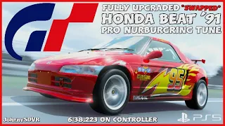 Gran Turismo 7 - Swapped Honda Beat '91 Pro Tune | Nurburgring 6:38.223 | K20 Swap | #GT7