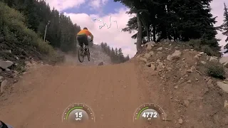 Reuben riding Stevens pass 2018. Rock Crusher and Likin it