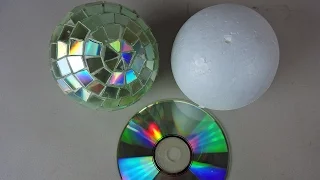 BOLAS DE DISCOTECA CON CD RECICLADOS