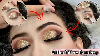 How to: STEP-BY-STEP Indian/Asian BRIDAL EYE MAKEUP TUTORIAL || Glittery Eyemakeup 2022...