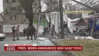 Biden announces Russia invades Ukraine on many fronts in 'brutal act of war'