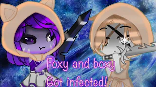 Foxy and boxy got infected #lankybox