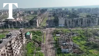 Drone video shows devastation inflicted on Ukrainian city of Bakhmut