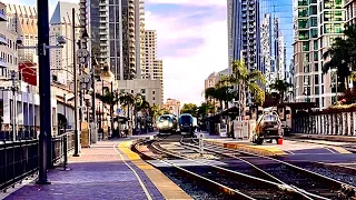 Railfanning Downtown San Diego Santa Fe Depot  Anti Quiet Zone Edition