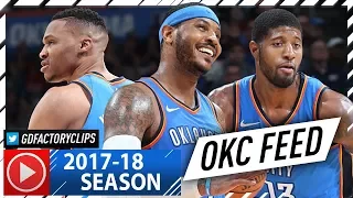 Russell Westbrook, Carmelo Anthony & Paul George BIG 3 Highlights vs Warriors (2017.11.22) - EPIC!