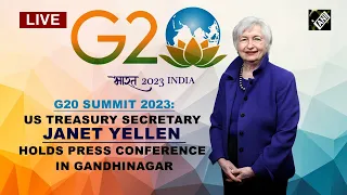 G20 summit 2023:US Treasury Secretary Janet Yellen holds press conference in Gandhinagar