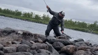 Jumping brown trouts, flyfishing and rock 'n' roll at Finnmark Norway 2021