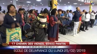 ECOLE DE DELIVRANCE DU LUNDI 25/02/2019