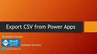 Export CSV from Power Apps