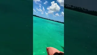 Speed boat ride into the Natural Pool. La Romana, Dominican Republic