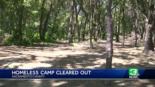 Bannon Island homeless encampment cleared out by Sacramento County