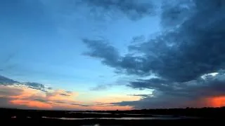 Time Lapse of Evening Sky and Clouds