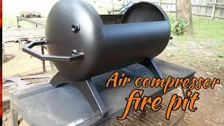 Compressor tank fire pit build