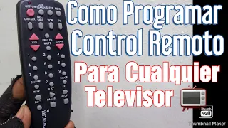 COMO PROGRAMAR CONTROL REMOTO A CUALQUIER TELEVISOR📺 O SMART TV