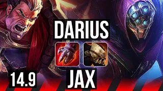 DARIUS vs JAX (TOP) | 9/1/5, Legendary, Rank 15 Darius | EUW Grandmaster | 14.9