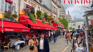 [🇫🇷PARIS WALK] Paris Cold & Windy Friday Montmartre Walk Live Streaming 19/April/2024