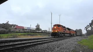 NS 732 coal train in the rain