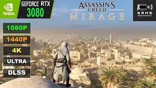RTX 3080 | Assassins Creed Mirage. 1080P, 1440P, 4K Ultra High Settings | DLSS Benchmark