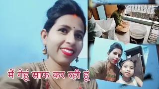 मैं गेहूं साफ कर रही हूं#daily blog#viral video#sitareallifestyle #Anshika today block