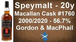 Speymalt aged 20 years Macallan Cask #1760 Gordon & MacPhail 2000/2020 with 56.7% - WhiskyJason