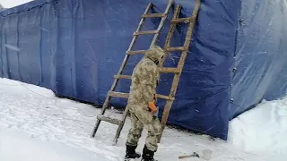 Дом в деревне строим большой ангар