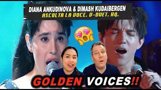 Diana Ankudinova & Dimash Kudaibergen - Ascolta la voce. V-Duet. HQ. | Couple REACTION