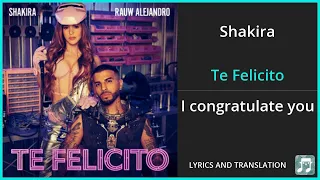 Shakira - Te Felicito Lyrics English Translation - ft Rauw Alejandro - Dual Lyrics English