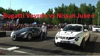 Bugatti Veyron vs Nissan Juke R! DRAG RACE!