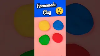 Homemade clay 😲🌈 No maida! no wheat flour! how to make clay at home #shorts