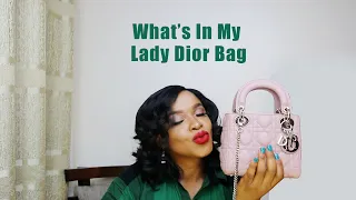 WHAT'S INSIDE MY BAG | LADY DIOR MINI BAG